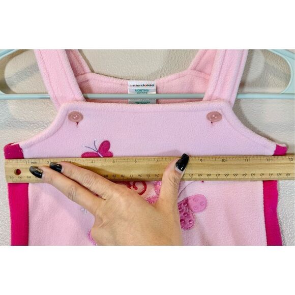 Okie Dokie Fleece Car Seat Bunting Snowsuit in Pink With Adjustable Straps Baby - Picture 7 of 8